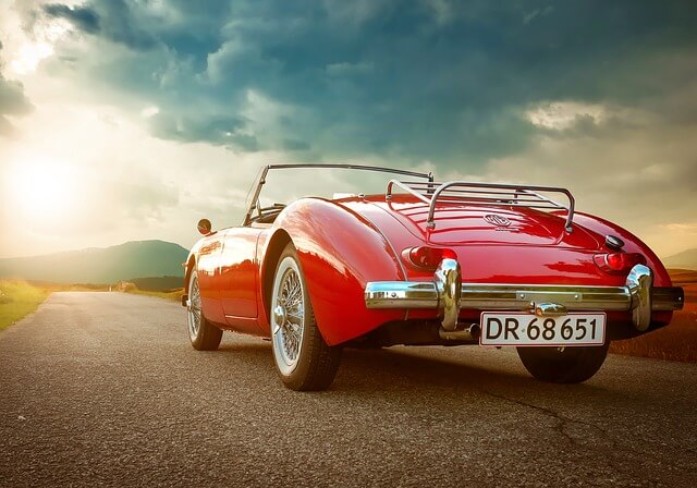 Red convertible