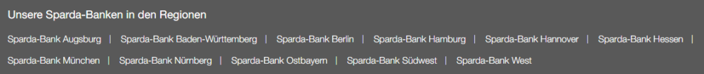 Les banques Sparda sont une fusion de plusieurs sociétés régionales avec différents modèles et conditions de compte
